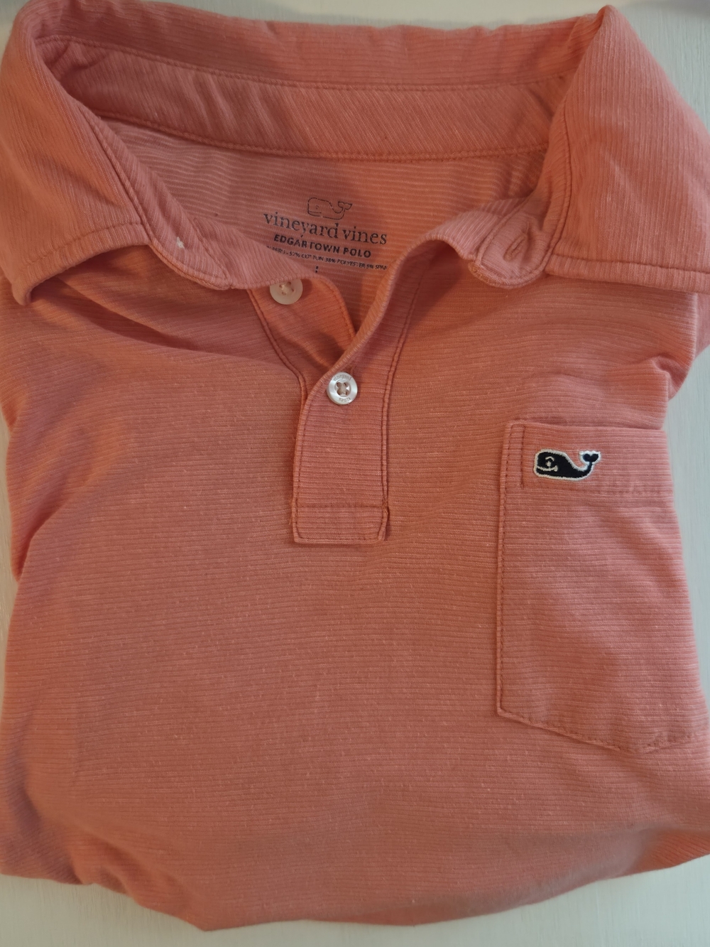 Vineyard Vines Men's Edgartown Pocket Polo Shirt - Coral Pink Large